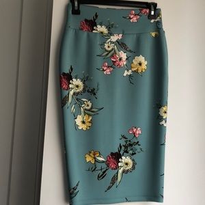 Floral midi skirt